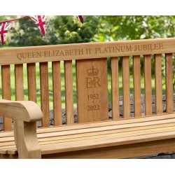 Balmoral Teak Platinum Jubilee Commemorative Bench - 1.8m