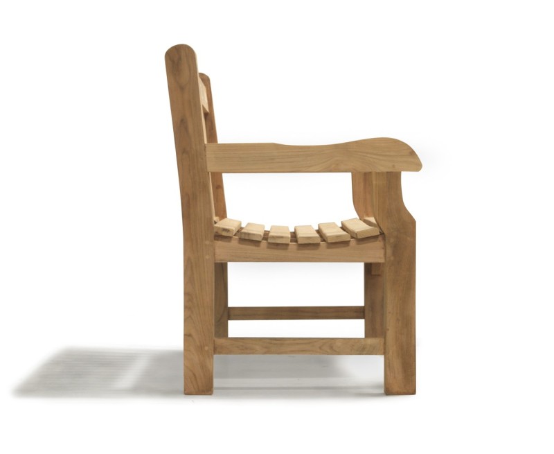 Teak Bench Side view