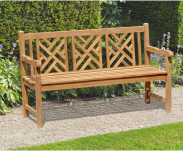 Princeton Chippendale Decorative Garden Bench – 1.5m