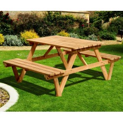 Luxury 4ft Picnic Bench, Teak Wooden Pub Table, – 1.2m
