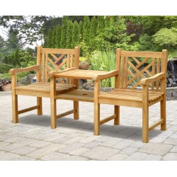 Princeton Vista Teak Garden Love Seat