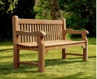 Balmoral 6ft Traditional Chunky Garden Bench, Teak Park Bench – 1.8m