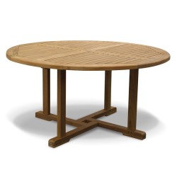 Canfield 5ft Teak Round Garden Table – 1.5m
