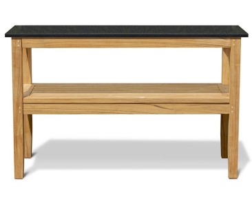 Aria Outdoor Buffet Table, Teak Garden Console Table - 1.4m 2