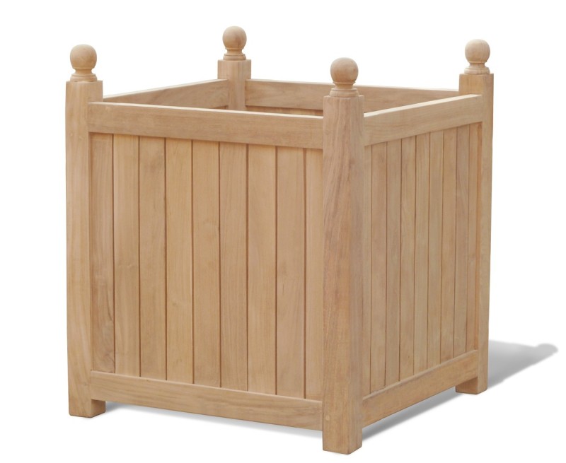 Set of 3 Wooden Outdoor Planters,...