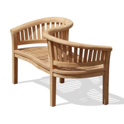 Garden Loveseat, Teak Kissing Bench