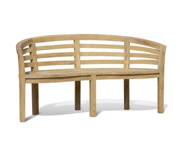 Kensington Teak Banana Garden Bench 2
