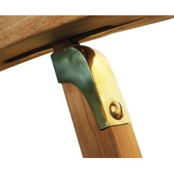 Halo Teak Steamer Chair, Brass fittings & Cushion