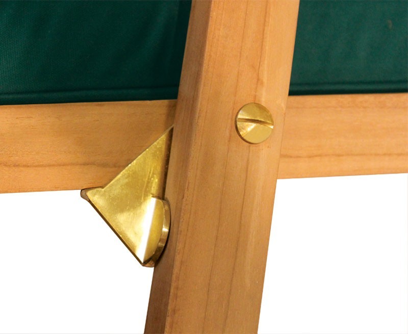 Halo Teak Steamer Chair, Brass fittings & Cushion Halo Teak Steamer Chair, Brass fittings & Cushion