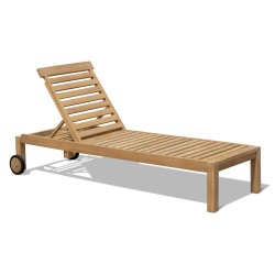 Brompton Teak Reclining Sun Lounger