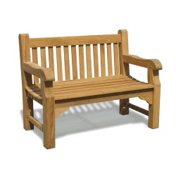 Balmoral 4ft Solid Teak Park Bench – 1.2m