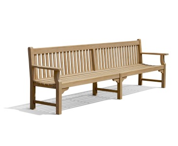 Taverners Heavy Duty Teak Garden Bench - 3m
