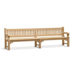 Braemar Heavy Duty Teak Garden Bench - 3m