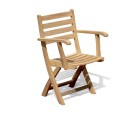 Suffolk Outdoor Wood Folding Chair, Teak