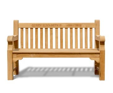 Balmoral Teak Queen Elizabeth II Commemorative Bench 2
