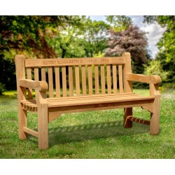 Balmoral Teak Queen Elizabeth II Commemorative Bench