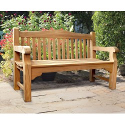 Buckingham 3 Seater Teak Bench - 1.5m