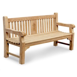 Balmoral King Charles III Royal Cypher Bench - 1.8m