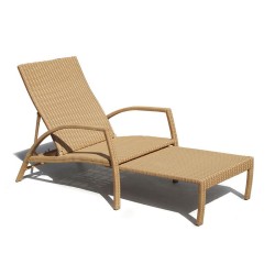 Monaco Rattan Garden Sun Lounger, Adjustable Sun Lounger
