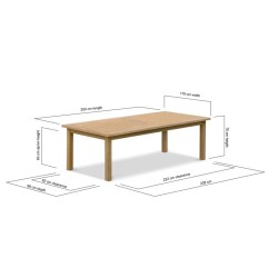 Balmoral Teak Rectangular Garden Table – 2.5m