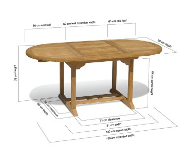Brompton Bijou Extendable Teak Table, Single-Leaf – 1.2 - 1.8m 2