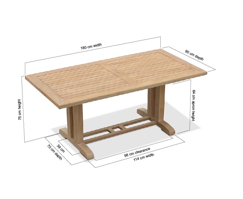 Cadogan Rectangular Teak Garden Table...