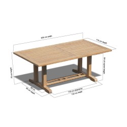 Cadogan Rectangular Pedestal Table – 2m