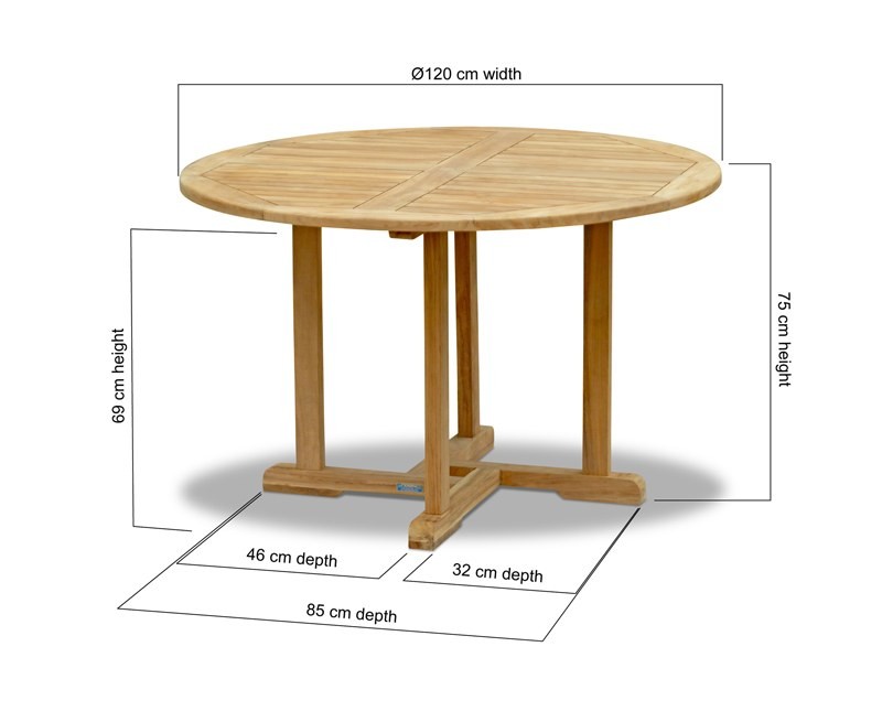 2m round discount garden table