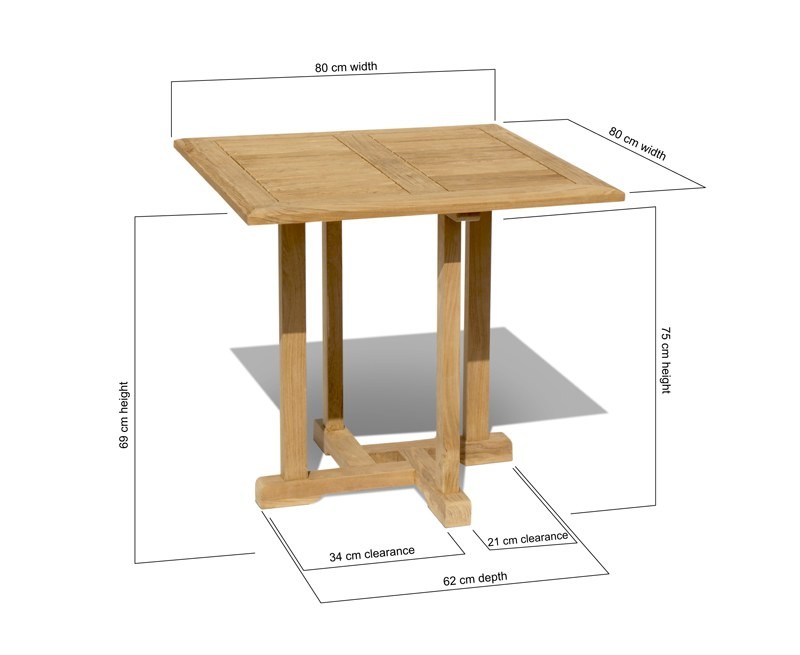 Canfield Small Teak Square Garden...