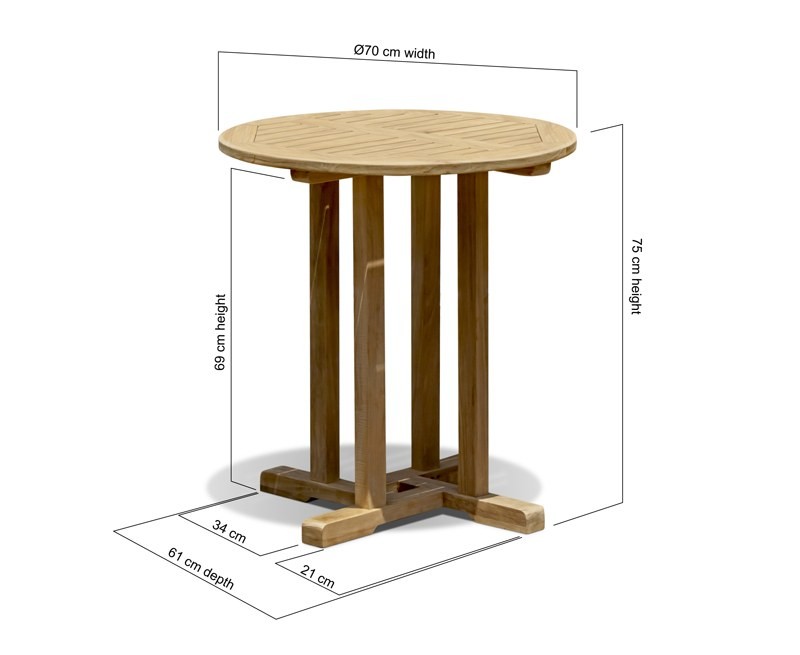 Round outdoor bar height table discount