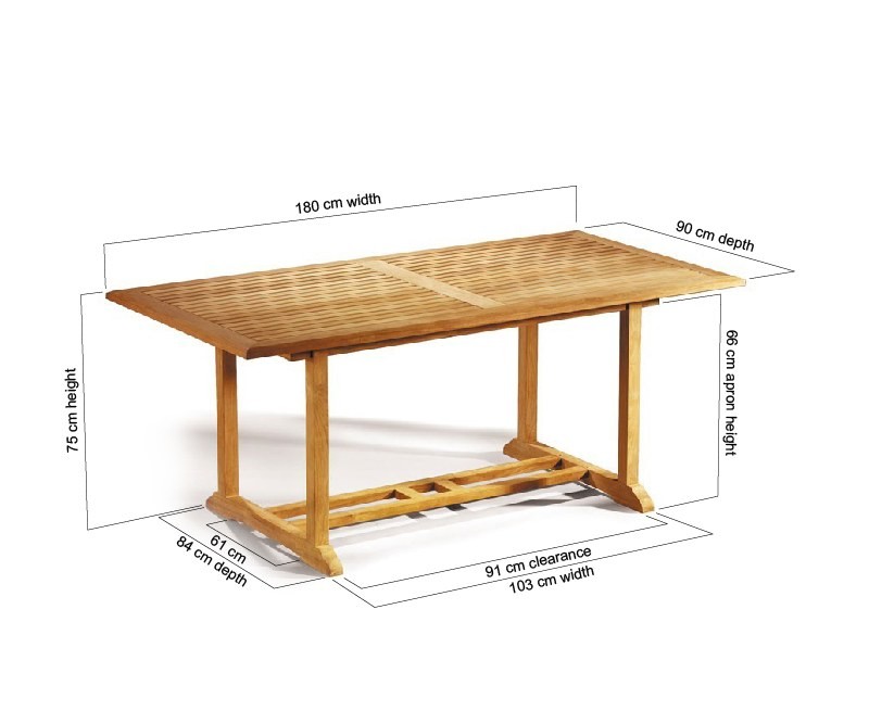 Hilgrove 6ft Teak Rectangular Outdoor...
