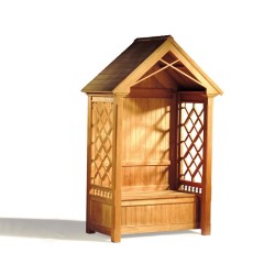 wooden rose arbour bench