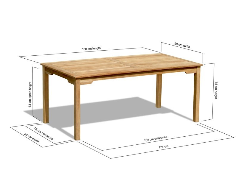 Sandringham Teak Outdoor Table,...