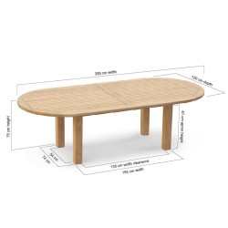 Titan Chunky Oval Garden Table – 1.2 x 3m