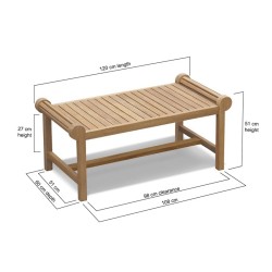 Teak Lutyens-Style Coffee Table