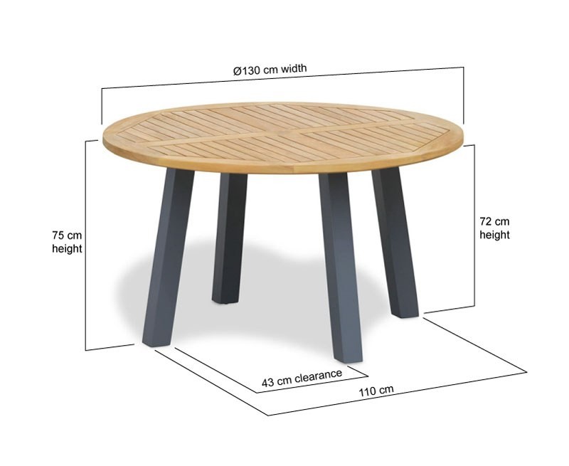 Disk Round Teak Garden Table with... Disk Round Teak Garden Table with...