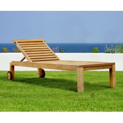Brompton Teak Reclining Sun Lounger