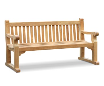 Hyde Park Teak Sled Bench - 1.8m