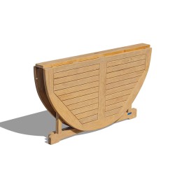 Berrington Round Teak Drop Leaf Patio Table – 1.5m