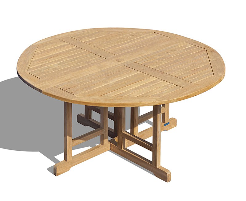 Berrington Round Teak Drop Leaf Patio...