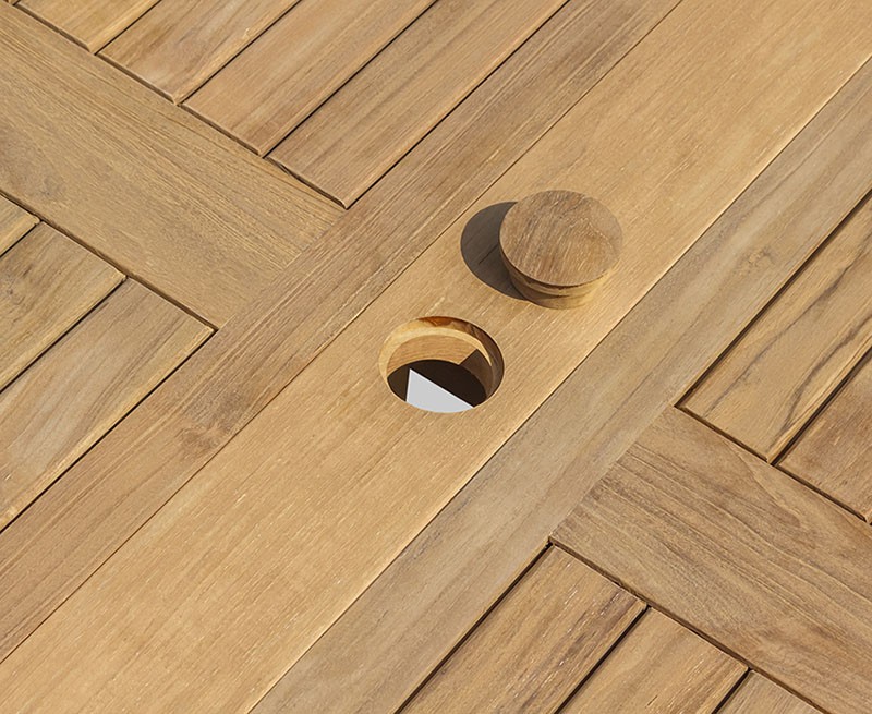 Berrington Round Teak Drop Leaf Patio...