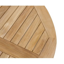 Berrington Teak Garden Drop Leaf Table, Round – 1.2m