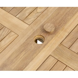 Berrington Teak Garden Drop Leaf Table, Round – 1.2m