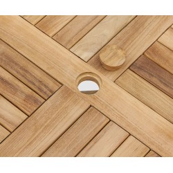 Suffolk Teak Folding Round Garden Table – 1m