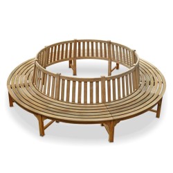 Extra Large Teak Circular Tree Bench - 2.96m