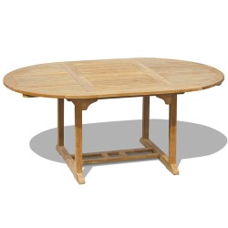 Brompton Oval Extendable Outdoor Table, Single-Leaf – 1.2 - 1.8m