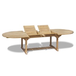 Brompton Teak Extending Oval Table, Double-Leaf – 2 - 3m