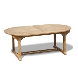 Brompton Teak Extending Oval Table, Double-Leaf – 2 - 3m