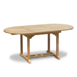 Brompton Bijou Extendable Teak Table, Single-Leaf – 1.2 - 1.8m