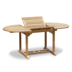 Brompton Bijou Extendable Teak Table, Single-Leaf – 1.2 - 1.8m